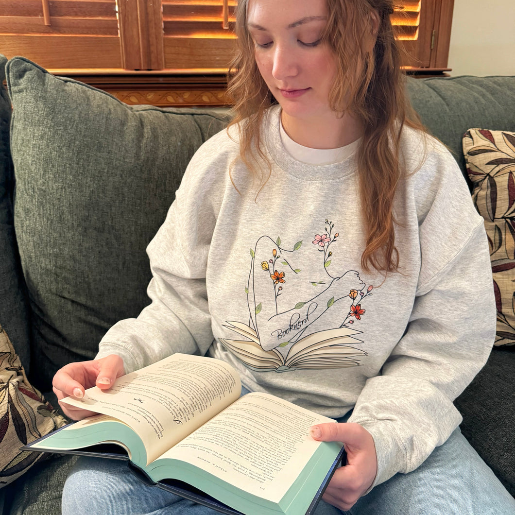 Book Nerd Light Gray Crewneck