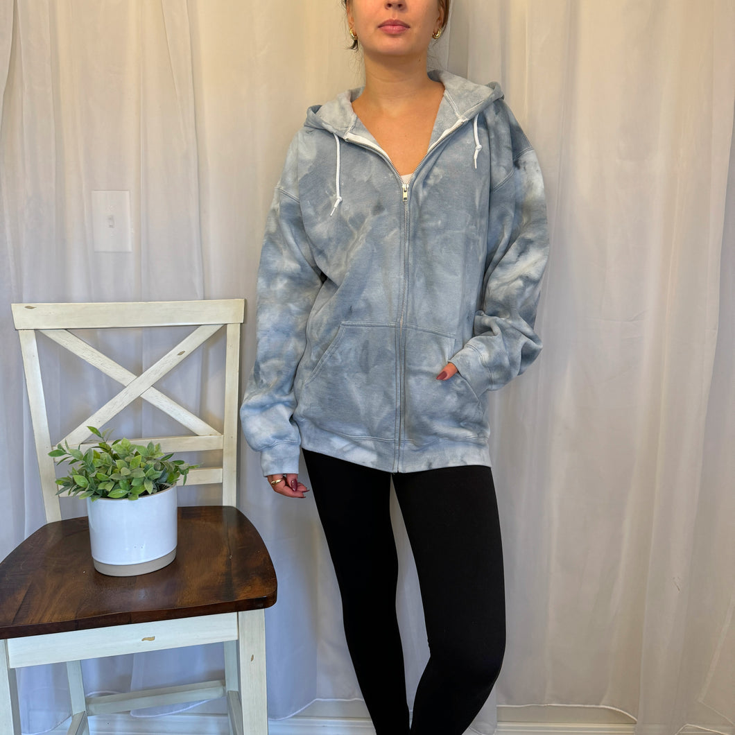 Navy Zip-Up Hoodie - Large