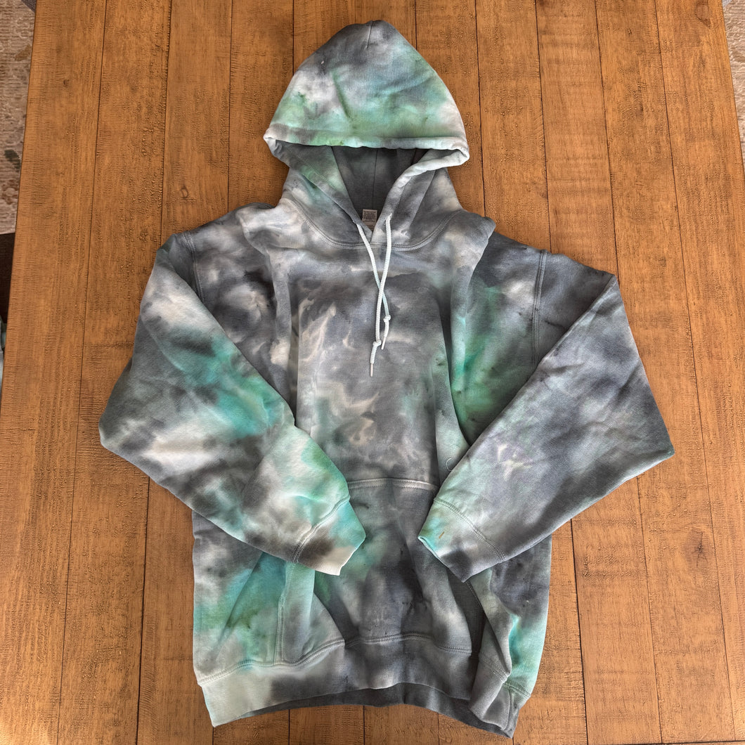 Navy & Teal Hoodie- Large