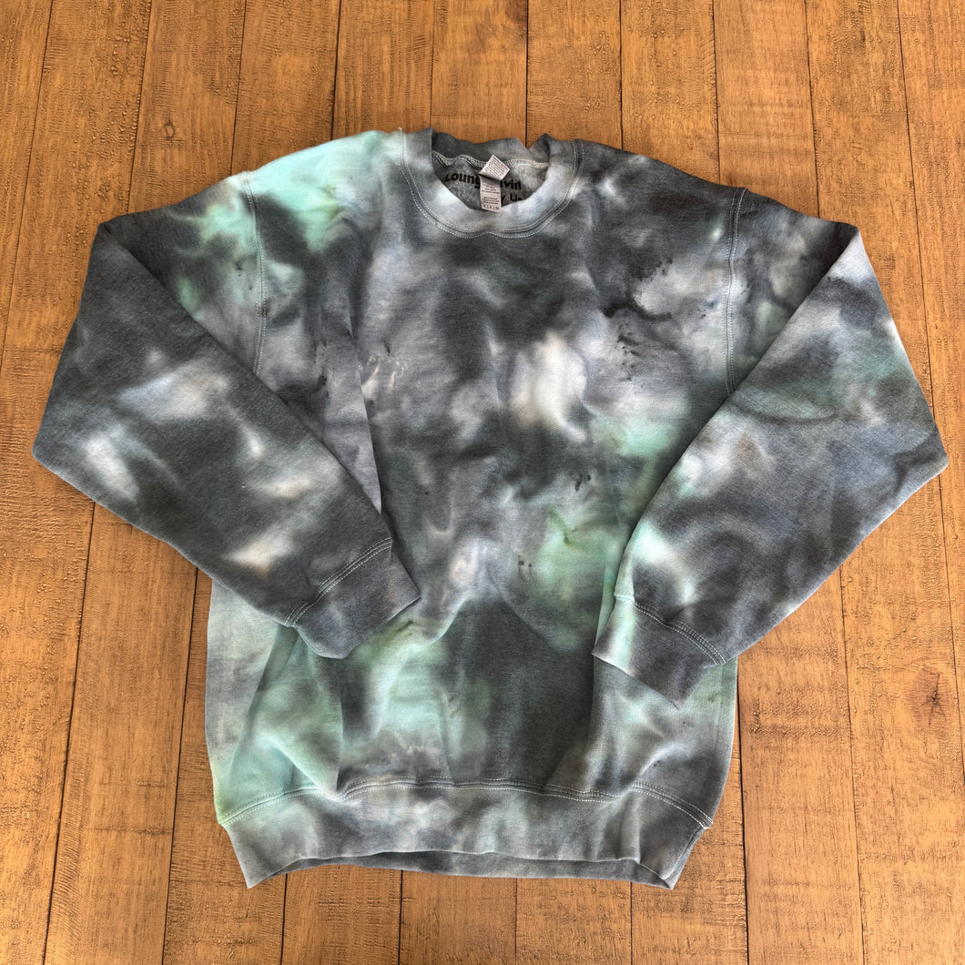 Navy & Teal Crewneck - Small
