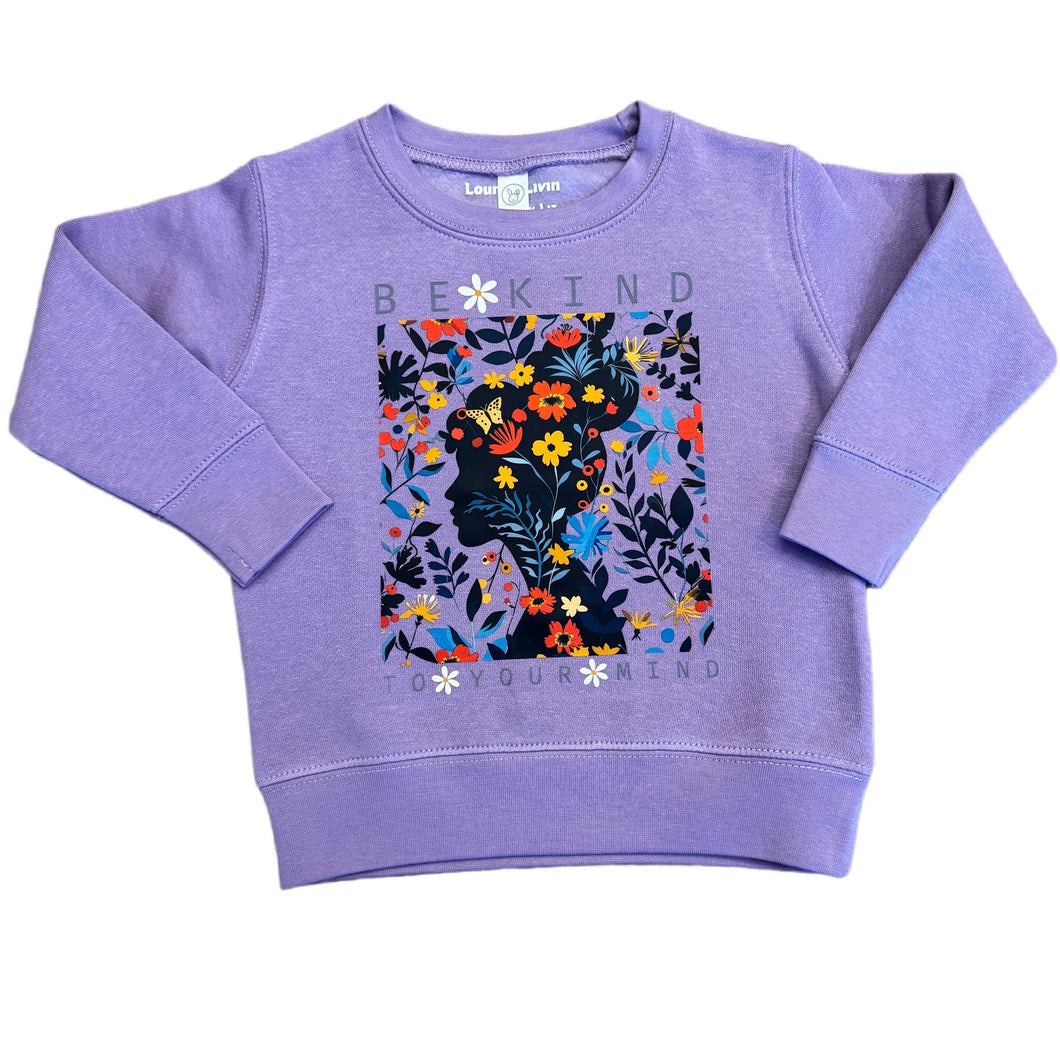 Be Kind To Your Mind Purple Crewneck