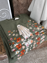 Load image into Gallery viewer, Floral Ghost Green Crewneck
