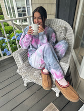 Load image into Gallery viewer, Pink &amp; Navy Lounge Set
