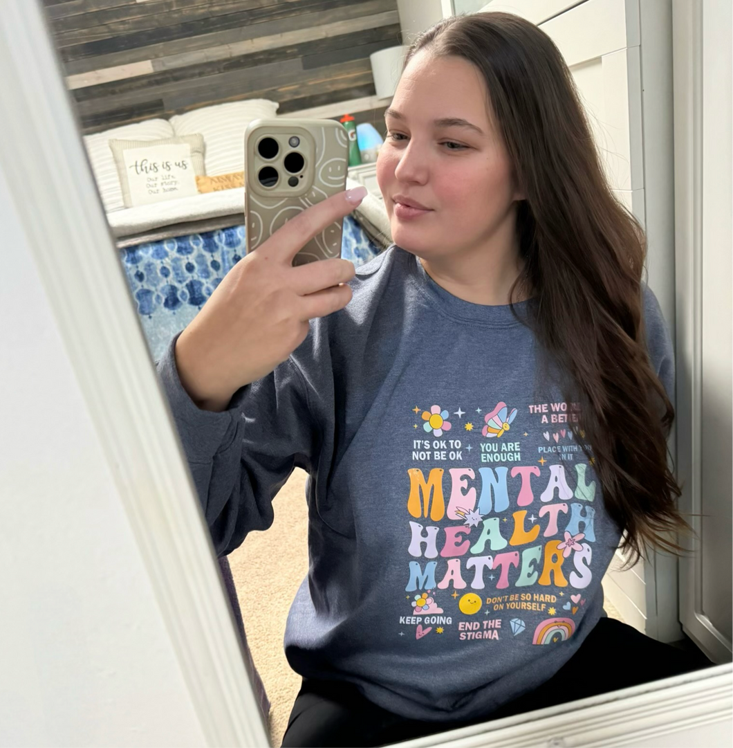 Mental Health Matters Gray Crewneck