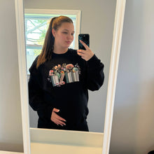 Load image into Gallery viewer, Black Floral Bookshelf Crewneck
