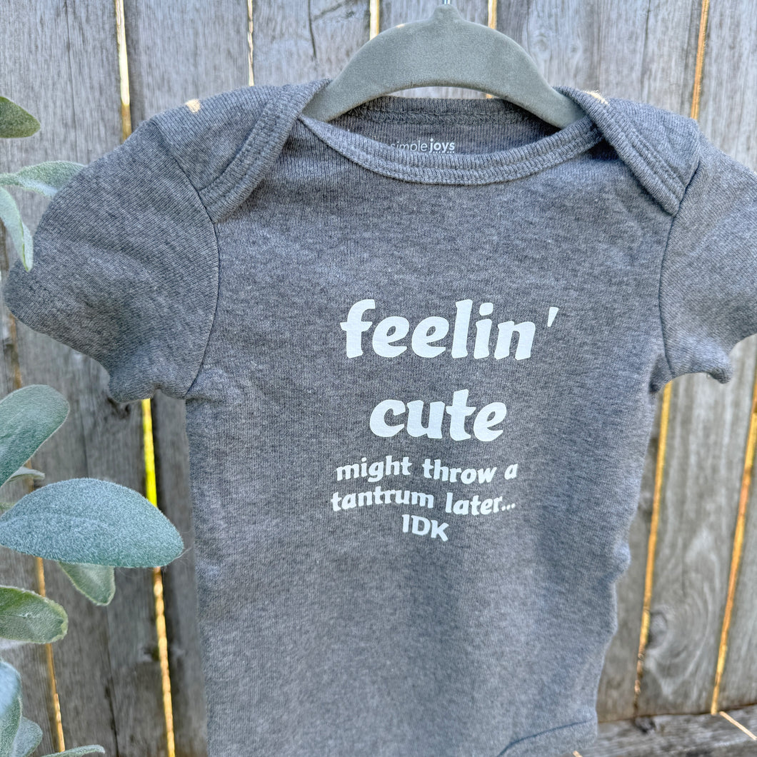 Feelin' Cute Gray Onesie