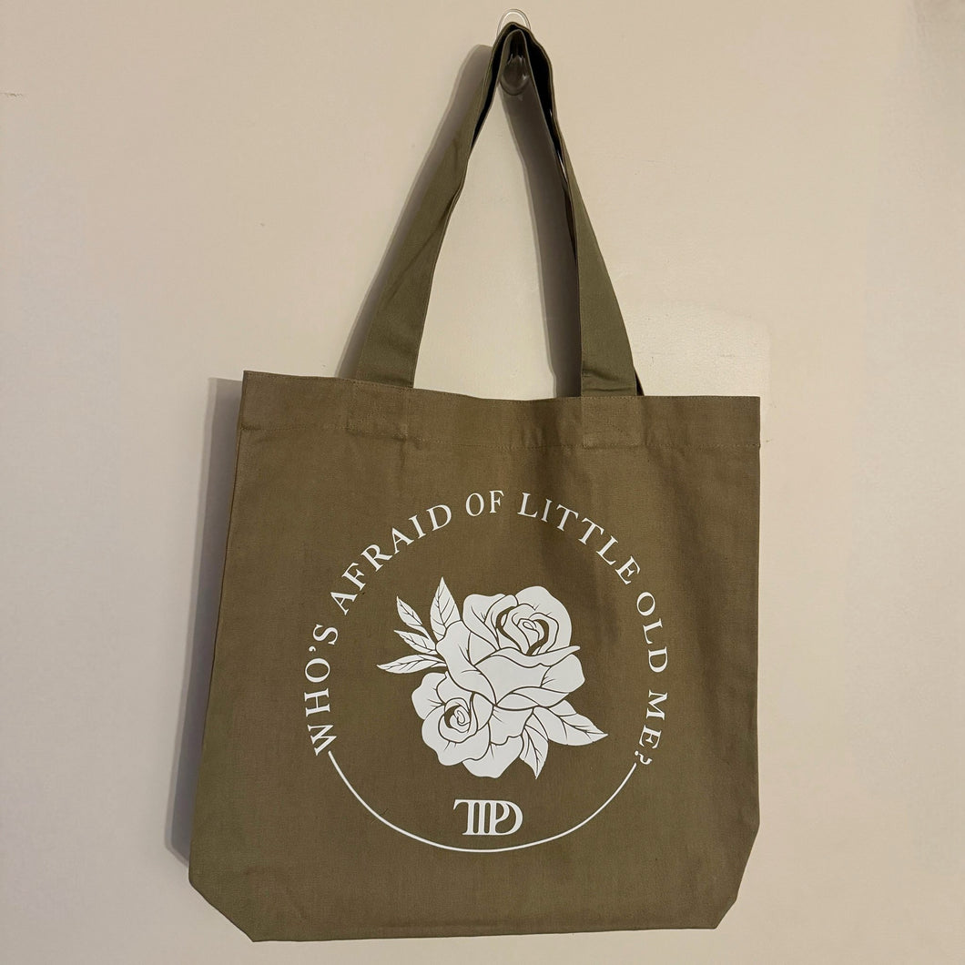 Whose Afraid Green Tote
