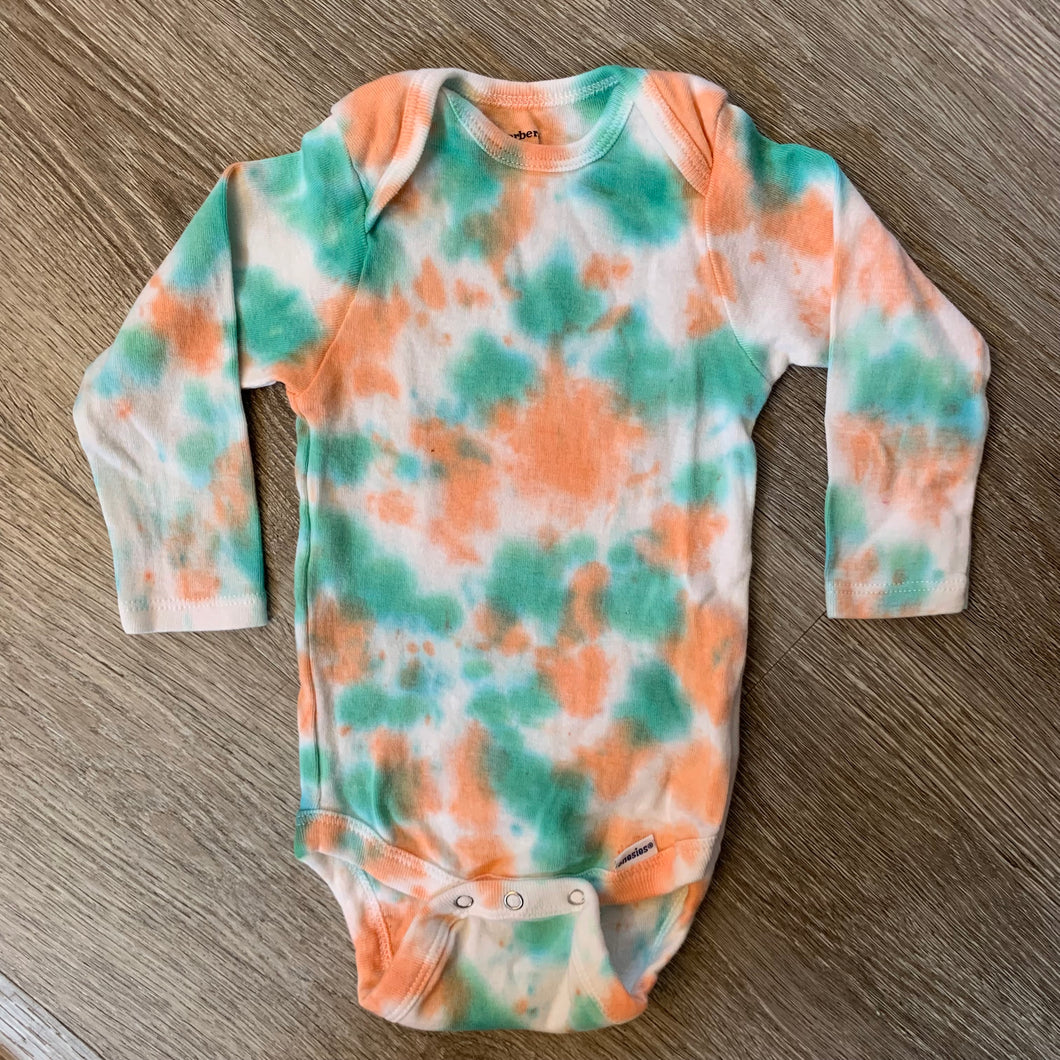 Green & Orange Onesie - 12M